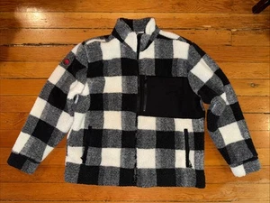 MOUNTAIN KHAKIS Trek Black & White Buffalo plaid fleece Jacket - Men's XL - Picture 1 of 5
