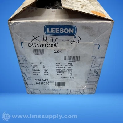 LEESON C4T17FC40A 1/2 HP Motor FNOB - Image 1 of 4