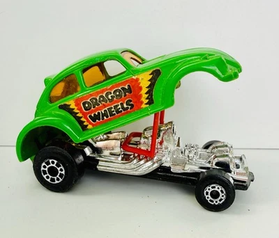 Matchbox Superfast Green Dragon Wheels Baja Bug No. 43 1972 Dragster VW Beetle - Image 1 of 4