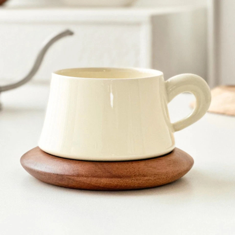 Ceramic Coffee Mug with Saucer with Handle Coffee Cup for Party Office Latte - Image 1 of 4