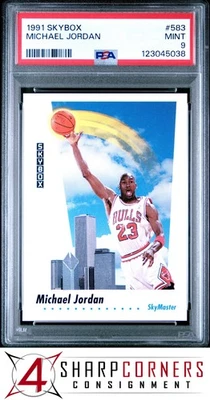 Skybox #583 1991 Michael Jordan Bulls Hof PSA 9 Foto 1 de 2
