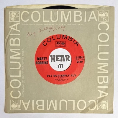 Мелодичный Кантри Боппер 45 МАРТИ РОББИНС Без Слез Миледи / Муха КОЛУМБИЯ Слышит EX - Изображение 1 из 3