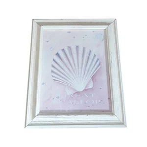 Vintage Coastal Seashell Print “Shells I” – Framed 8×10 Nautical Beach Decor - Picture 1 of 9