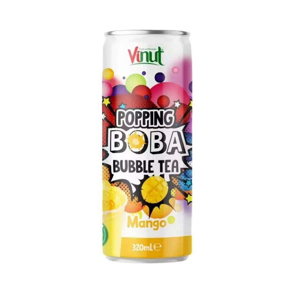 Vinut Popping Boba Bubble Tea Drink Mango süßes Kultgetränk 320ml - Bild 1 von 1