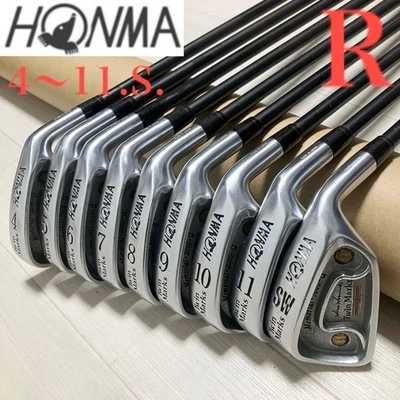 Honma Twin Marks Memorial 2000-α Iron Set 9pcs R Flex DORIC grips Cleaned - Image 1 of 4