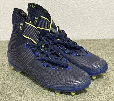 Under Armour Highlight MC ‘Midnight Navy’ Football Cleats 3023716-404 Men Sz 9 - Image 1 of 4