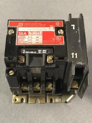 Square D  8903SMO3 Lighting Contactor 4 Pole 30A  120VAC Coil (Tested w/Defects) - Image 1 of 4