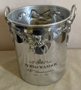 Moet Chandon Ice Bucket 250 Anniversary 1993 France Champagne Silver Cooler 1743 - Picture 1 of 11
