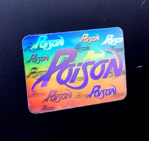 POISON GLAM METAL ROCK MUSIC mini VINTAGE hologram holographic sticker decal - Picture 1 of 4
