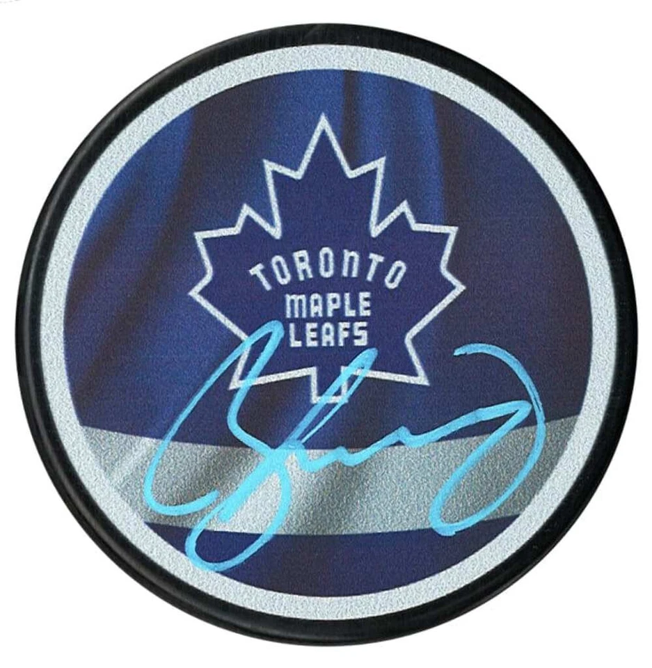 Borje Salming Autographed Toronto Maple Leafs Reverse Retro Puck - Image 1 of 1