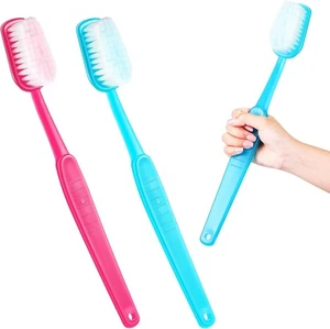 Ireer 2 Pieces Giant Toothbrush Prop Large Toothbrushes Big Brush Blue, Pink - Picture 1 of 7