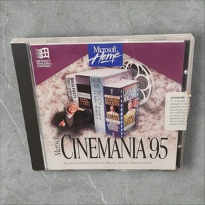 Microsoft Cinemania 95 CD-ROM 1994 logiciel de film vintage + certificat d'authenticité - très bon état - Photo 1/3