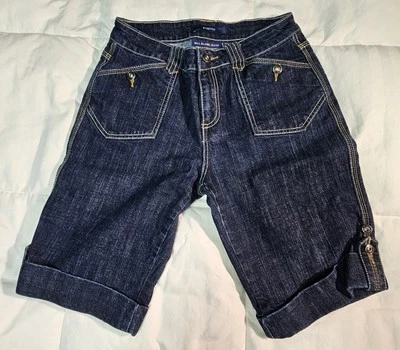 Pantalones Cortos de Jeans Bill Blass Elastizados Ajustables Entrepierna Denim Para Mujer 8 Foto 1 de 4