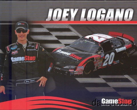 2008 Joey Logano Gamestop Toyota Camry NASCAR Nationwide postcard Cover