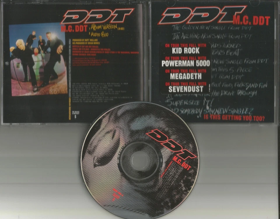 DDT M.c. D.d.t. AUDIO BIO PROMO CD single w/ MEGADETH Sevendust KID ROCK Mention - Image 1 of 1