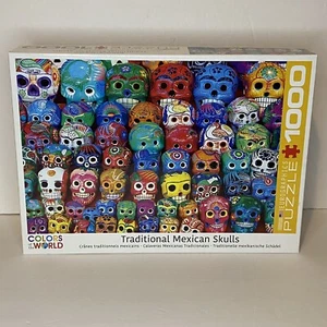 NEU EuroGraphics traditionelle mexikanische Schädel 1000 Stück Puzzle versiegelte Box - Bild 1 von 6