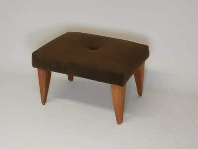 Taburete Art Deco de gamuza acolchada (disponible en 7 colores) Foto 1 de 4