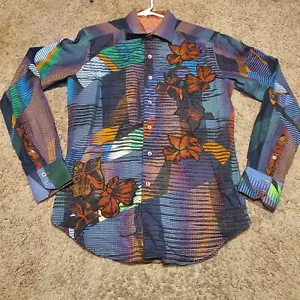 Robert Graham Limited Edition Men’s Linen Floral Embroidered Button Shirt XS - Picture 1 of 12