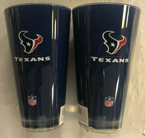 Houston Texans NFL Insulated Tumbler Double Wall 20oz SET OF 2 Cover