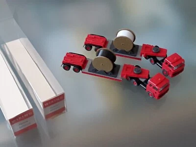 Wiking 1/87 Magirus 235 Tiefladezug VDK rot  - zwei Serienvarianten -  Konvolut - Bild 1 von 3