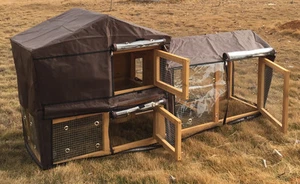 COVER FOR LARGE BUNNY XL RABBIT HUTCH GUINEA PIG HUTCHES DOUBLE - Picture 1 of 1