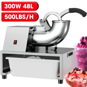 Commercial Ice Shaver Ice Shaving Machine, with Hopper, Electric Snow Cone Maker - Picture 1 of 8