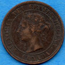 Canada 1882 H 1 Cent One Large Cent Coin - Very Fine