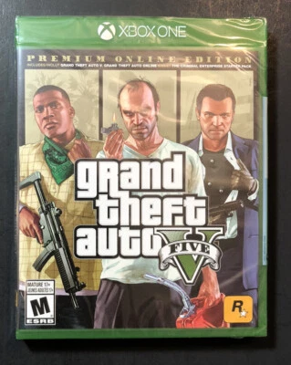 Grand Theft Auto V GTA 5 [ Premium Online Edition Launch Cover ] (XBOX ONE) NEW - Image 1 of 4