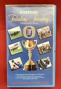 FOSTERS FABULOUS TUESDAY ~ VHS Video Gift Pack MELBOURNE CUP MAGIC 1896-1986 101 - Picture 1 of 5