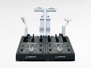 Thrustmaster TCA Quadrant Pack, B737 Full Electronic Throttle Levers, White - Picture 1 of 13