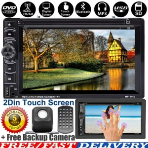 2 DIN HD Bluetooth Player Stereo Radio Car DVD Touch Screen Mirror Link For GPS - Picture 1 of 12