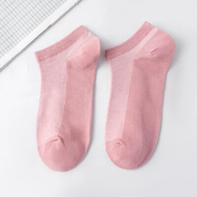 5 Pairs Ladies Solid Color Cotton Wicking Comfortable Casual Socks - Изображение 1 из 4