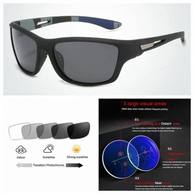 Vidrio de lectura UV fotocromático progresivo multifocal ciclismo ciclismo +1,0~+3,0 Foto 1 de 4