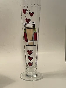 Ritzenhoff Pilsner Beer Flute Glass 9.75" by Artist Poonam Choudhry Germany - Picture 1 of 7