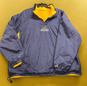 Maglione Michigan Wolverines UM 1/4 Zip Giacca Reversibile Giocatore Pro XXL LEGGI - Foto 1 di 15