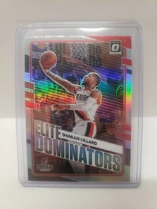 DAMIAN LILLARD 2020 21 DONRUSS OPTIC ELITE DOMINATORS SILVER PRIZM HOLO - Picture 1 of 2