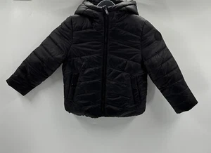 NWOT Michael Kors KIDS' FAUX FUR HOODED PUFFER JACKET Black Size 4 - Picture 1 of 3