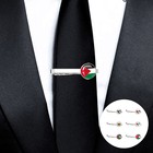 Palestine Flag Tie Clip Shirt Tie Clip Man Shirt Cufflinks Luxury Jewelry s