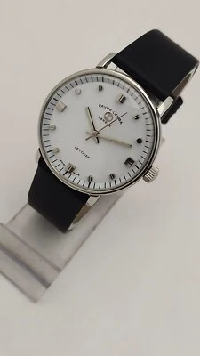 Rare Favre Leuba Geneva Sea-Chief Hand-Winding Mens Swiss Dial white81073 - Image 1 of 4