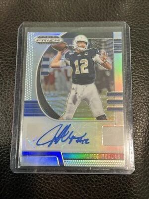 2020 Prizm Draft Picks Football James Morgan Auto Silver Prizm Holo #229 - Image 1 of 2