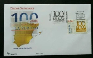 [SJ] Israel 100th Anniversary Of LA VERDAD 2003 Map Nation Country (stamp FDC) - Picture 1 of 5