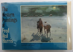1971 SIGNED 1st ED "The Western Paintings of Fred Red Harris" Hardback DJ ART - Picture 1 of 7