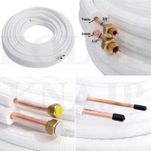 Kältemittelleitung Kupferrohr 1/4" 3/8" 1m-50m Klimaanlage Wärmepumpe R32 R410 - Bild 1 von 13
