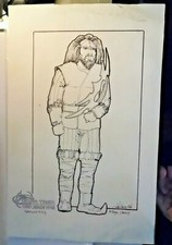 John Eaves Star Trek Deep Space drawing Apocolypse Rising Klingon Statue RARE S3