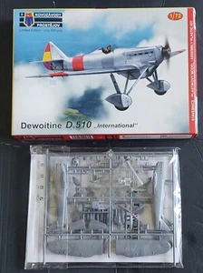 KP MODELS 1938 DEWOITINE D.510 INTERNATIONAL PLASTIC PLANE KIT 1/72 KPM0180 RARE - Picture 1 of 5
