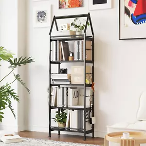 5-Tier Bookshelf, 24 Inch Tall Standing Bookcase, Modern Display Shelf Unit Stor - Picture 1 of 9