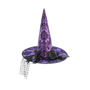 CAPPELLO STREGA TESSUTO VIOLA DAMASCATO - Foto 1 di 1