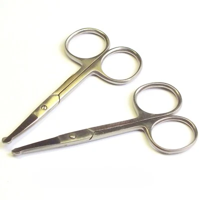 2er Set Babynagelschere Babyschere Babyhaarschere Nasenhaarschere ca. 9,5cm - Bild 1 von 4