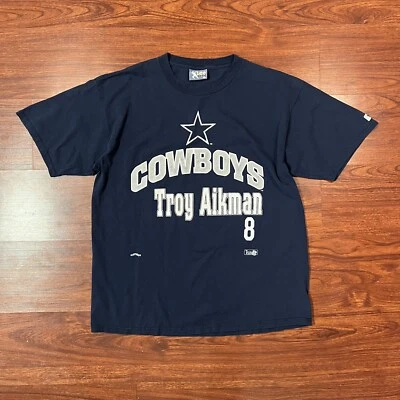Camiseta De Colección Nuez moscada Dallas Cowboys Troy Aikman #8 Lee Sport Talla XL Azul Marino Foto 1 de 4
