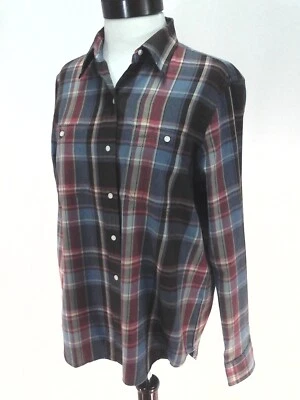 RALPH LAUREN Plaid Shirt LRL Brown Blue Pink Brushed Cotton PL $89.50 New - Image 1 of 4